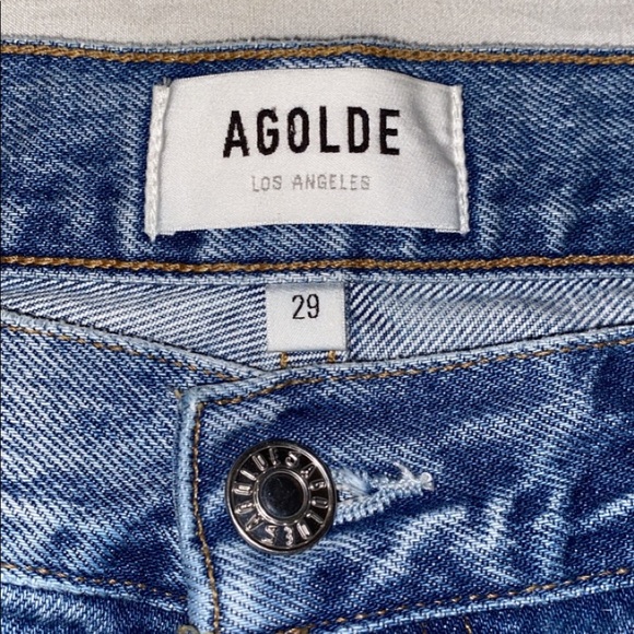 AGOLDE riley jeans in color Zephyr - Picture 3 of 5